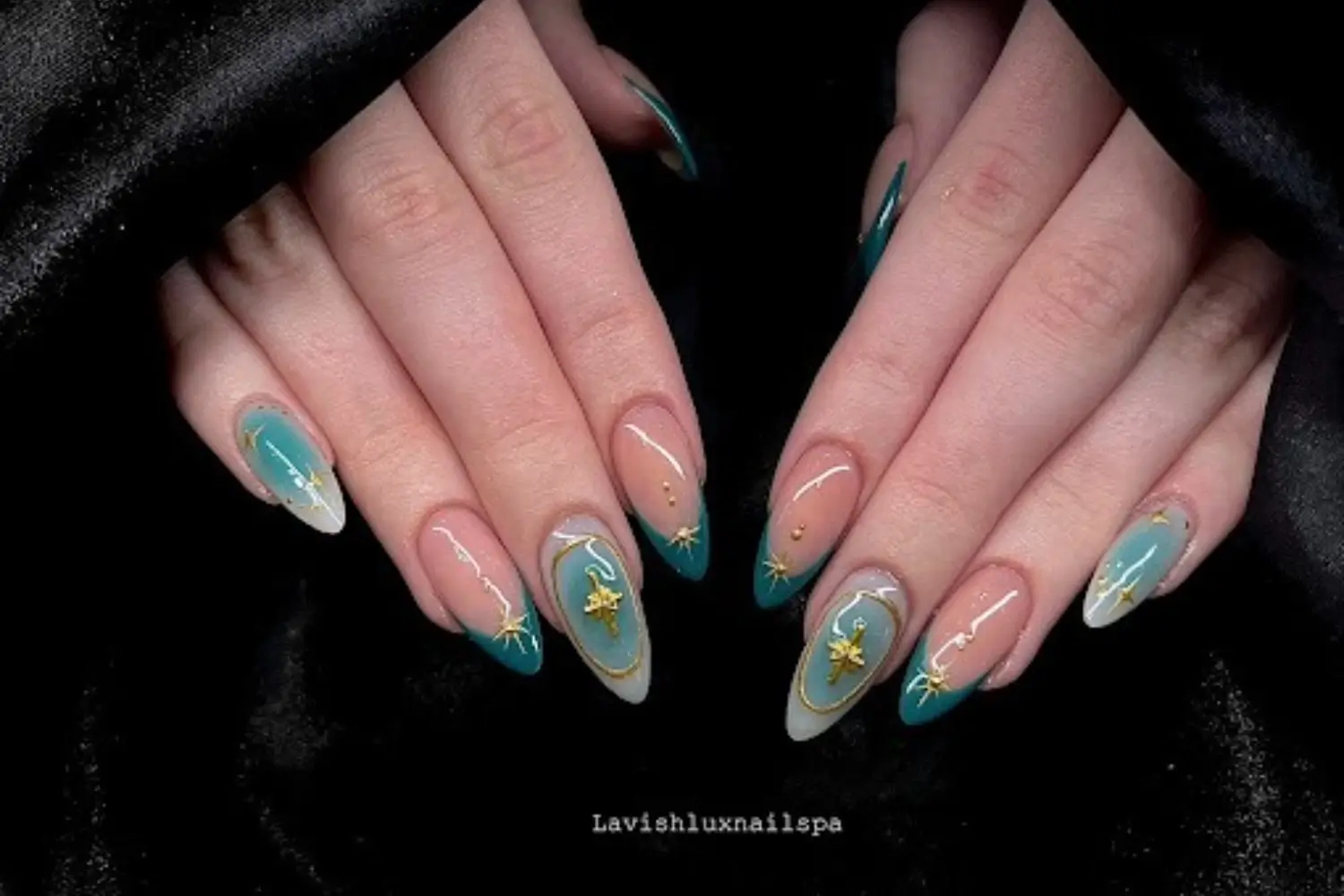 Special color acrylic powder set from Lavish Lux Nail Spa in Mississauga