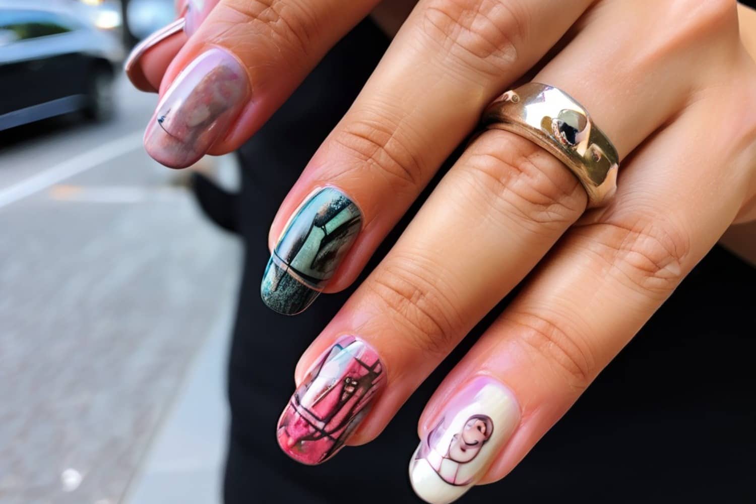 Nail salons near public transit Markham