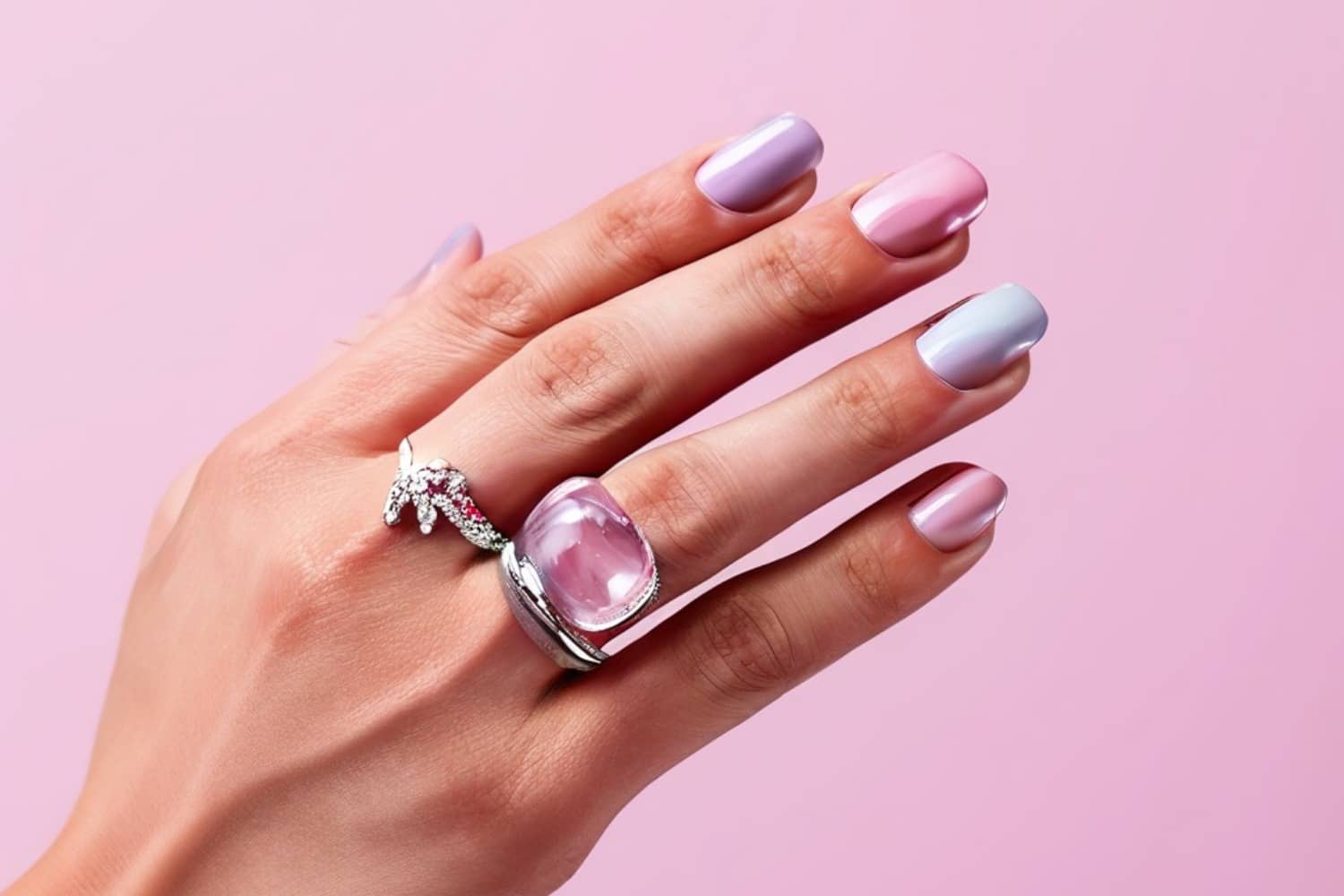 What brand of gel polish is used by nail shops?